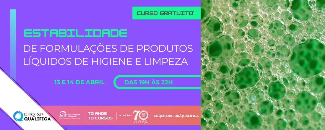 Curso Estabilidade de Formulações de Produtos Líquidos de Higiene e Limpeza