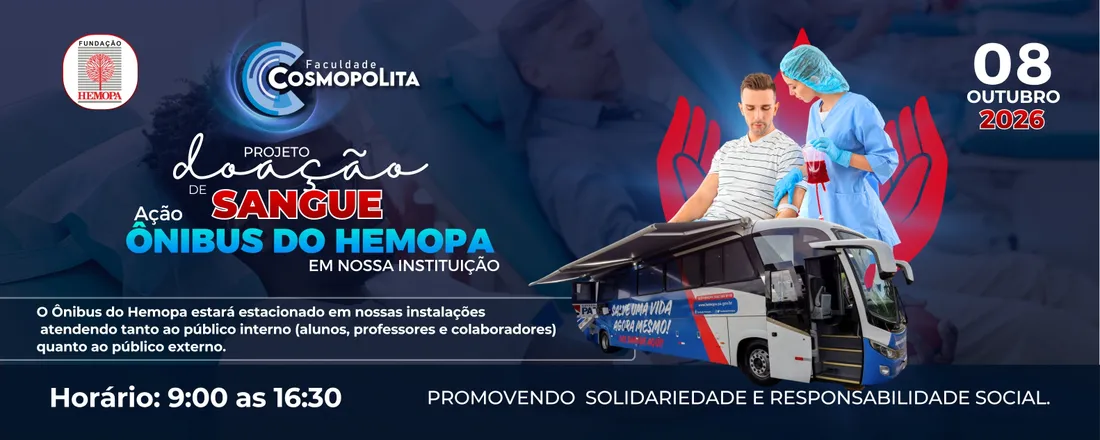 Campanha de doação de sangue cosmopolita e Hemopa