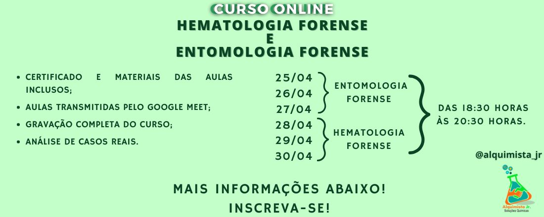 Curso de Hematologia e Entomologia Forense