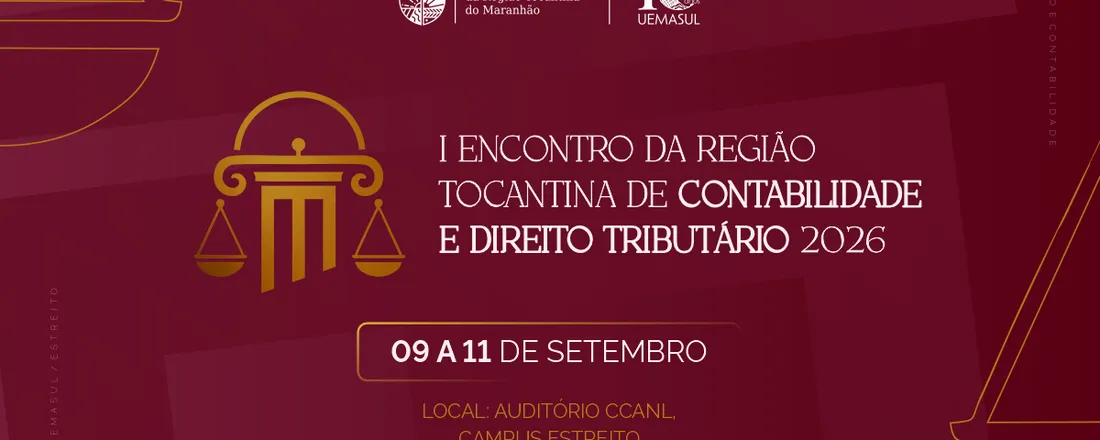 I ENCONTRO DA REGIÃO TOCANTINA DE CONTABILIDADE E DIREITO TRIBUTÁRIO 2026