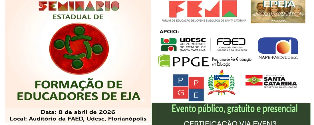 Seminário Estadual de Formação de Educadores de EJA