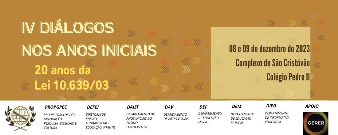 IV Diálogos nos Anos Iniciais: 20 anos da Lei 10.639