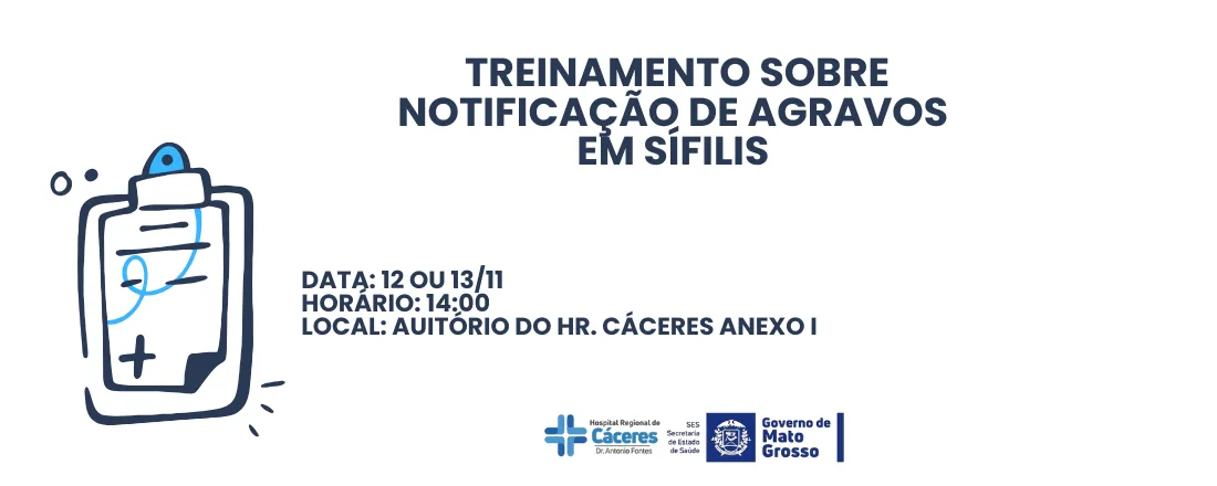 Treinamento Sobre Notificação de Agravos Em Sífilis