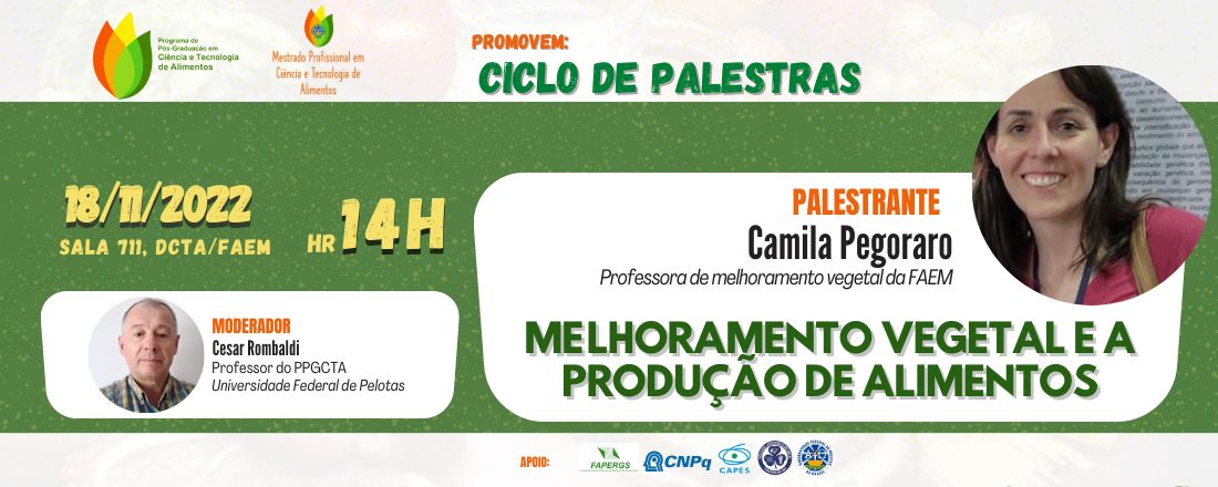 CICLO DE PALESTRAS DO PPGCTA