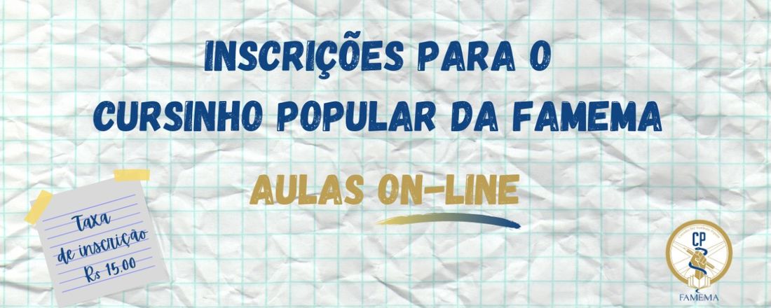 Inscrição 2021 - Cursinho Popular da FAMEMA